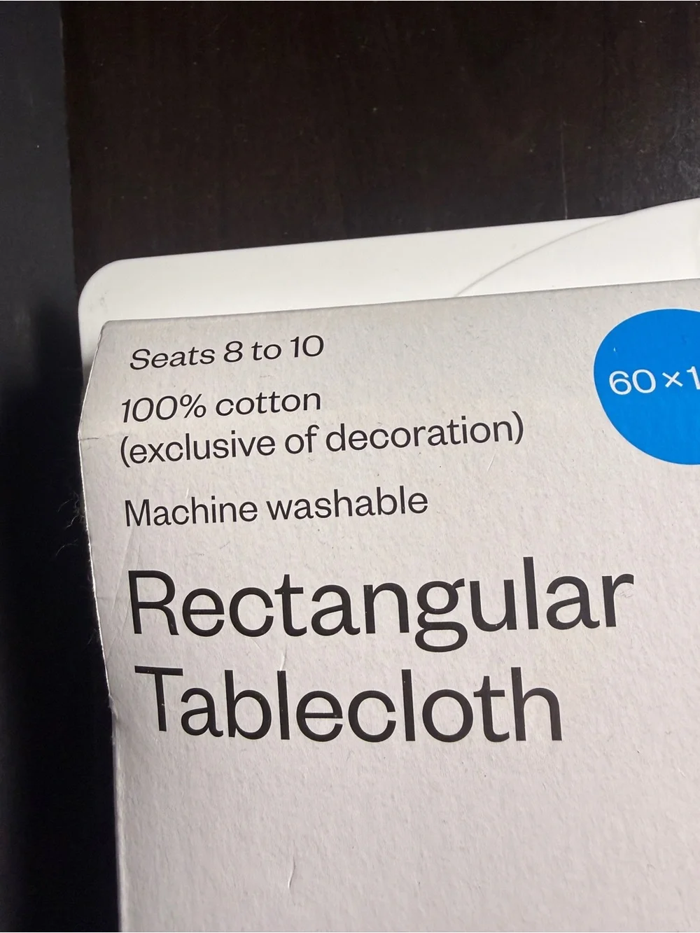 Room Essentials Light Green Tablecloth with Blue Trim